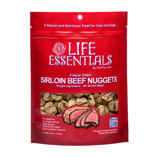 Cat-Man-Doo Life Essentials Freeze Dried Sirloin Beef Nuggets 脫水鮮沙朗牛肉粒 3oz